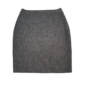 Eileen Fisher Pencil Skirt Size S Wool‎ Blend Stretch Knit Pull On Charcoal Gray